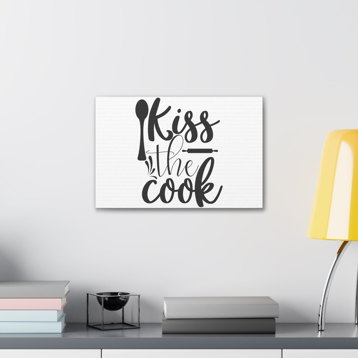 Kiss The Cook, Kitchen quote canvas prints, Kitchen wall decor quotes, Kitchen canvas art, Funny kitchen quotes on canvas, Inspirational kitchen quotes