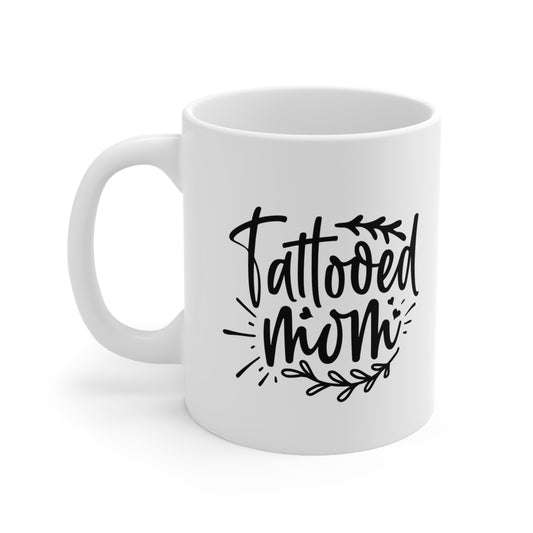 Tattooed Mom, Mom Coffee Mugs, Coffee Mugs with Art, Unique Mug Designs, Custom Graphic Mugs, Artistic Coffee Cups, Trendy Mug Patterns - SaviTraviDesigns