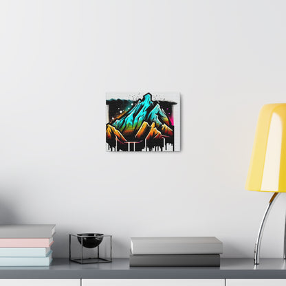 Mountain Rain, Rainbow Mountain, Graffiti art prints, Street art canvas, Urban art decor, Graffiti-style wall art, Graffiti canvas prints, Street art posters - SaviTraviDesigns