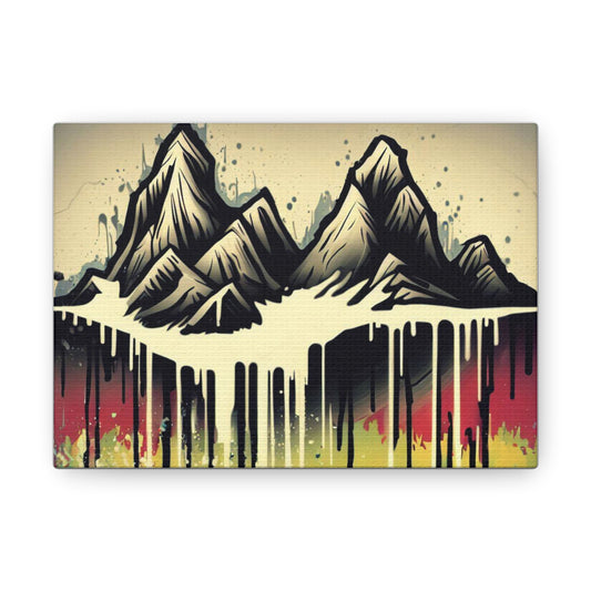 Mountain Waterfall, Graffiti-inspired home decor, Modern street art prints, Graffiti wall art, Street art canvas art, Graffiti artist prints - SaviTraviDesigns