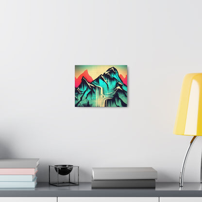 Blue Mountain, Mountain Sunset, Graffiti-inspired home decor, Modern street art prints, Graffiti wall art, Street art canvas art, Graffiti artist prints - SaviTraviDesigns