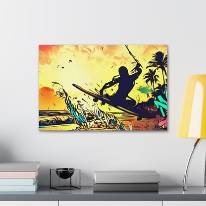 Kiteboarding, Graffiti art prints, Street art canvas, Urban art decor, Graffiti-style wall art, Graffiti canvas prints, Street art posters - SaviTraviDesigns