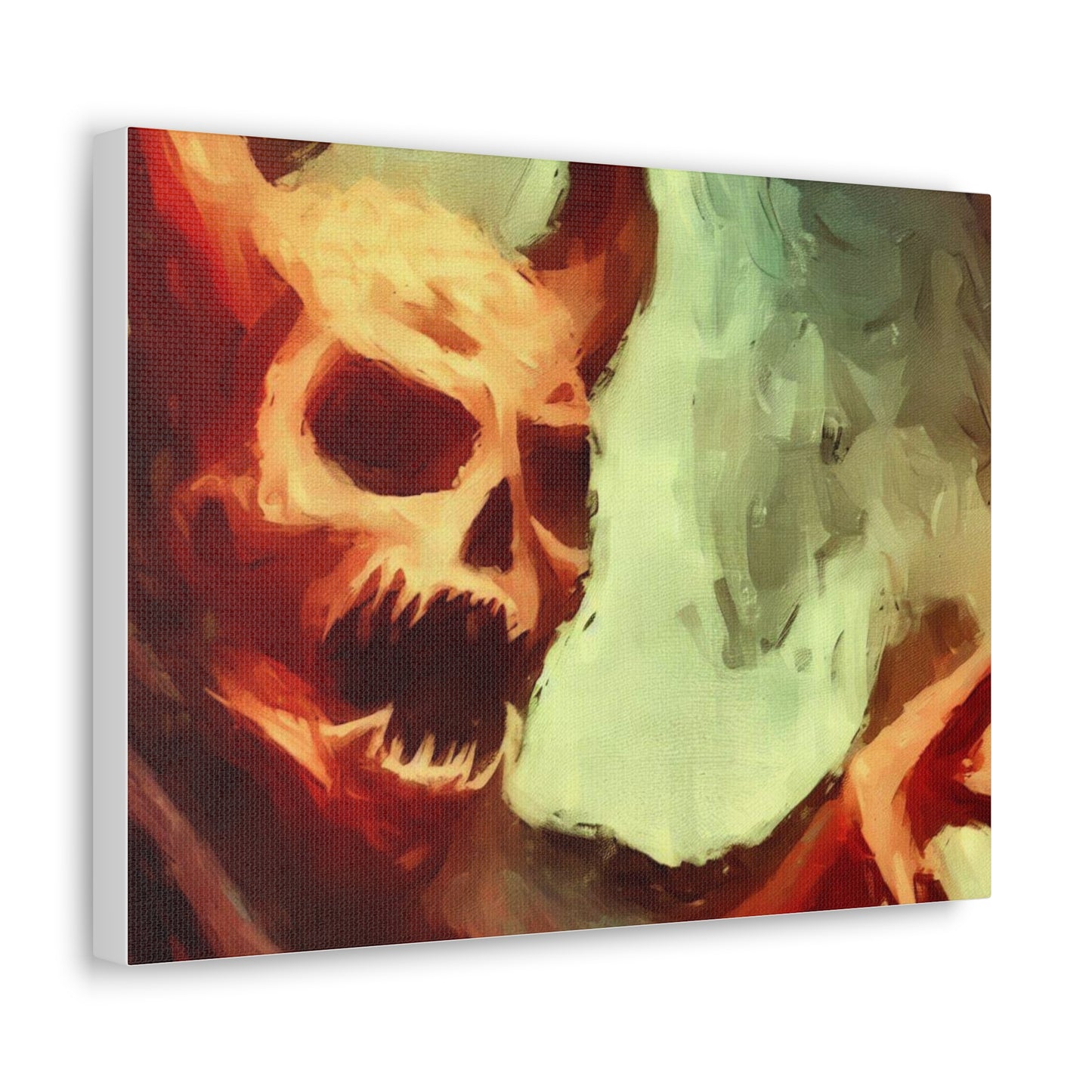 Halloween art, Demon canvas prints, Scary Halloween decor, Halloween home decor, Halloween wall, Gothic wall decor, Canvas Gallery Wraps - SaviTraviDesigns