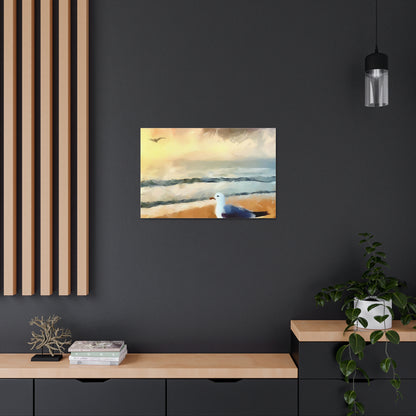 Seagull Painting, Beach wall art, Ocean Wall Art, Canvas Gallery Wraps