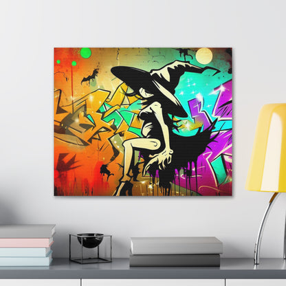 Halloween art, witch canvas prints, Scary Halloween decor, Halloween home decor, Halloween wall, Gothic wall decor, Canvas Gallery Wraps