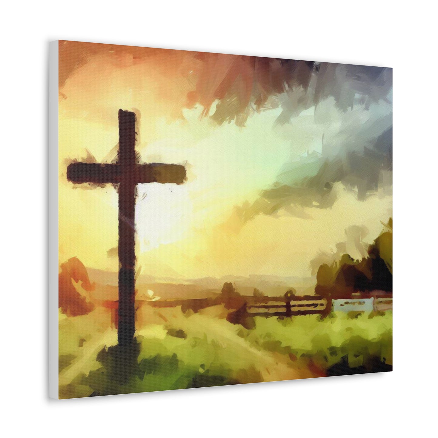 Christian wall art, Cross wall art, Farm art, Canvas Gallery Wraps - SaviTraviDesigns