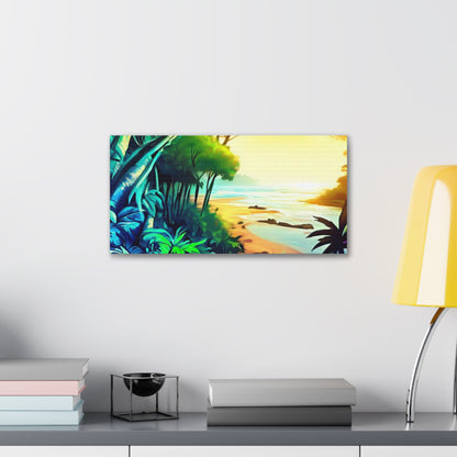 Jungle Riverbed, Jungle Sunset, Graffiti art prints, Street art canvas, Urban art decor, Graffiti-style wall art, Graffiti canvas prints, Street art posters - SaviTraviDesigns