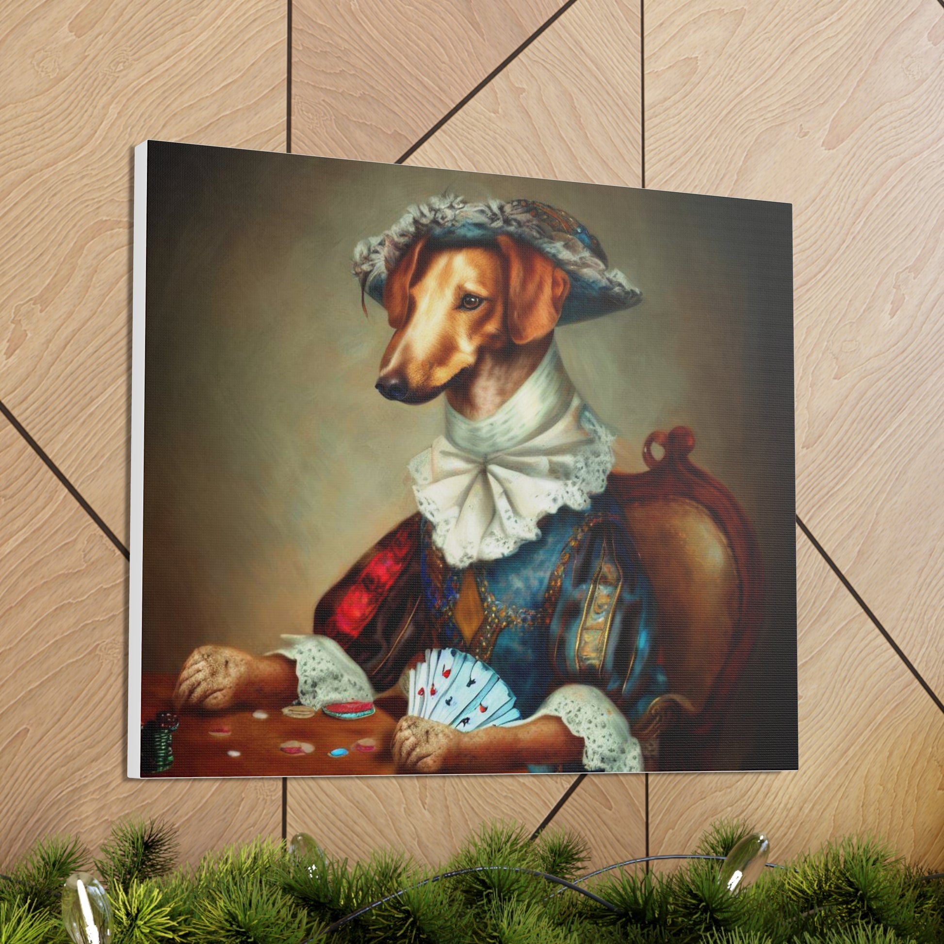 Fancy Dog, Canvas Dog Art, Dog Wall Art, Canine Canvas Art,Canvas Gallery Wraps, Pet Art, King Dog - SaviTraviDesigns