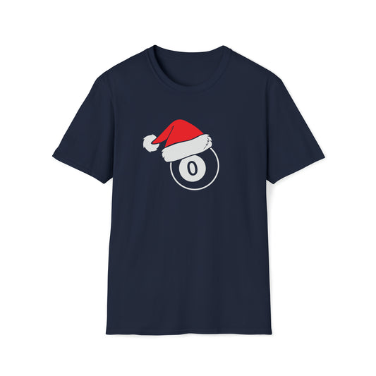 Pool Ball Santa Hat, Unique holiday clothing, Winter holiday graphic tees, Christmas-themed apparel, Holiday-themed shirts, Festive Christmas apparel - SaviTraviDesigns