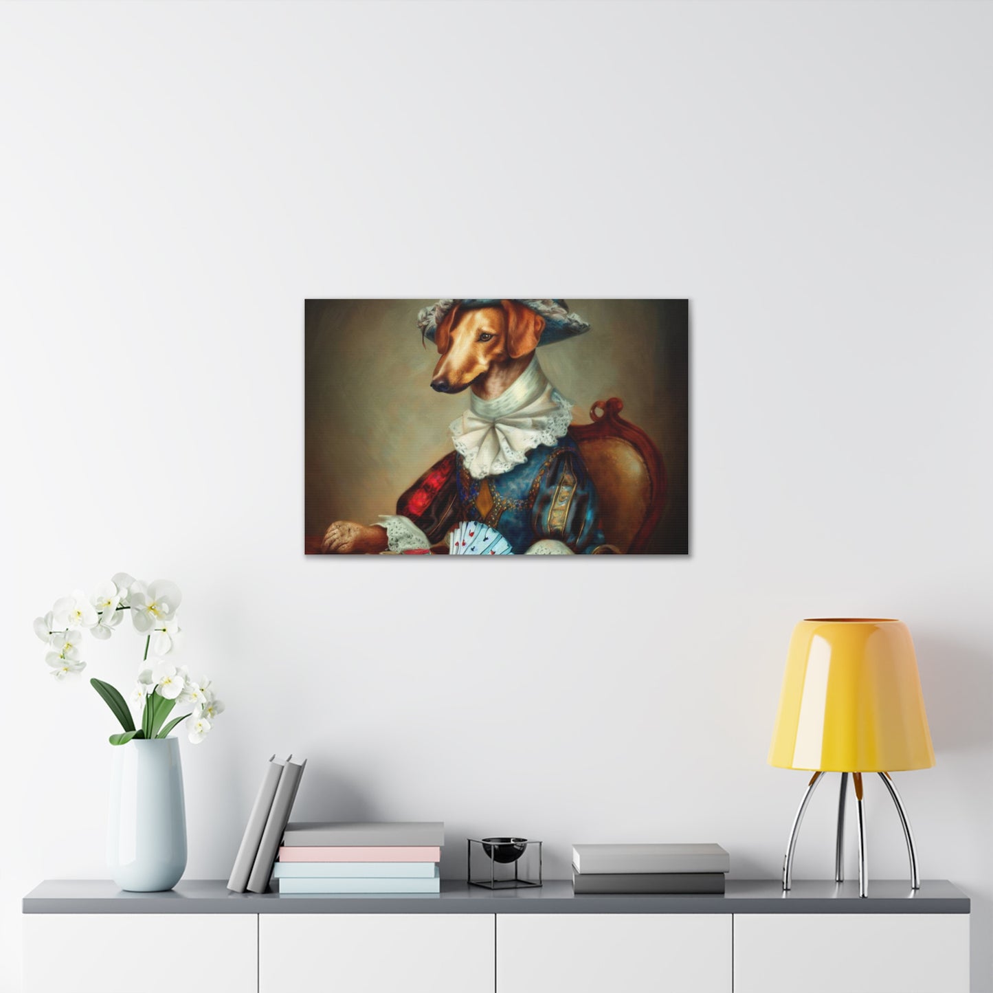 Fancy Dog, Canvas Dog Art, Dog Wall Art, Canine Canvas Art,Canvas Gallery Wraps, Pet Art, King Dog - SaviTraviDesigns