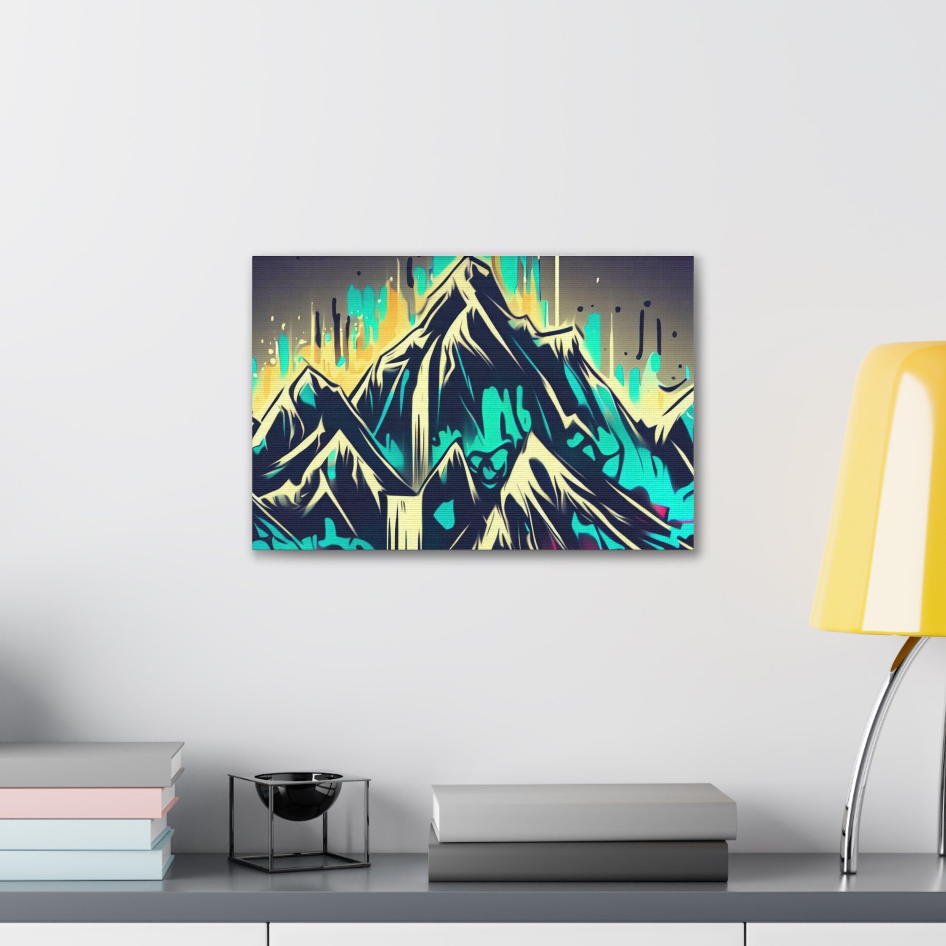 Blue Mountain, Graffiti-inspired home decor, Modern street art prints, Graffiti wall art, Street art canvas art, Graffiti artist prints - SaviTraviDesigns