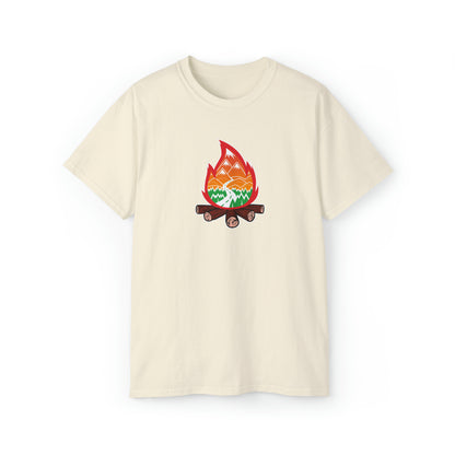 Wanderlust Campfire | Hiking & Camping Tee | Nature-Inspired Outdoor Apparel Natural