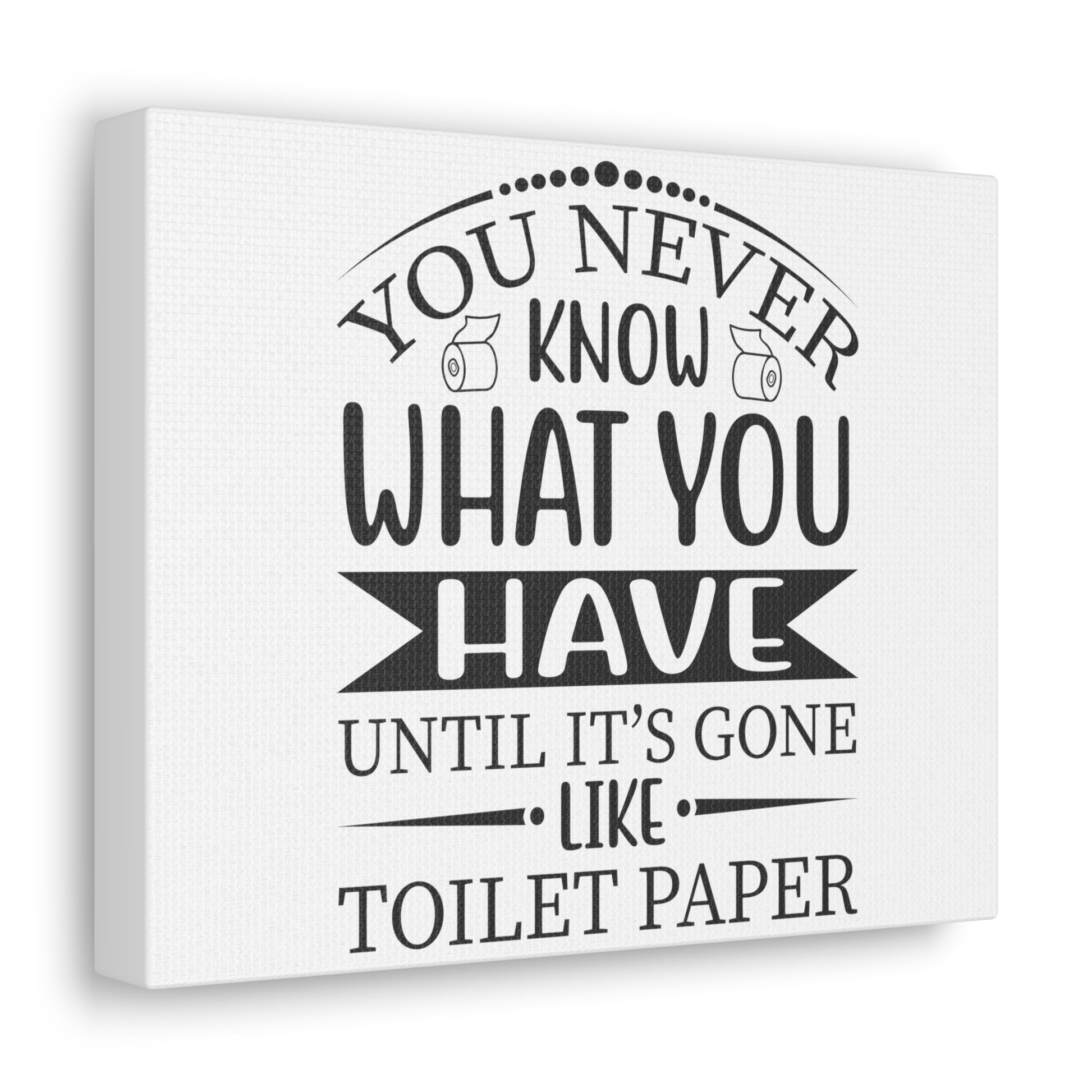 You Never Know What You Have Until its Gone, Rustic Bathroom Decor, Farmhouse Bathroom Signs, Modern Bathroom Wall Decor, Funny Bathroom Signs, Bathroom Wall Art Ideas 10″ x 8″ Premium Gallery Wraps (1.25″)