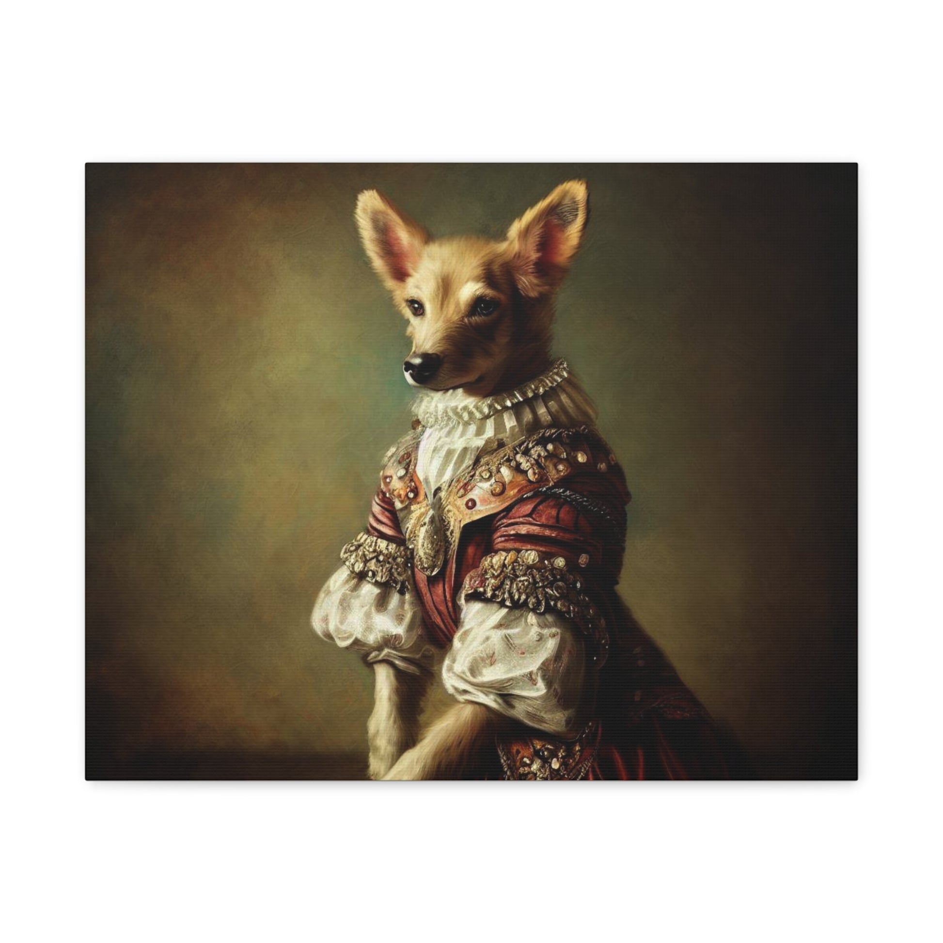 Fancy Dog, Canvas Dog Art, Dog Wall Art, Canine Canvas Art,Canvas Gallery Wraps, Pet Art - SaviTraviDesigns