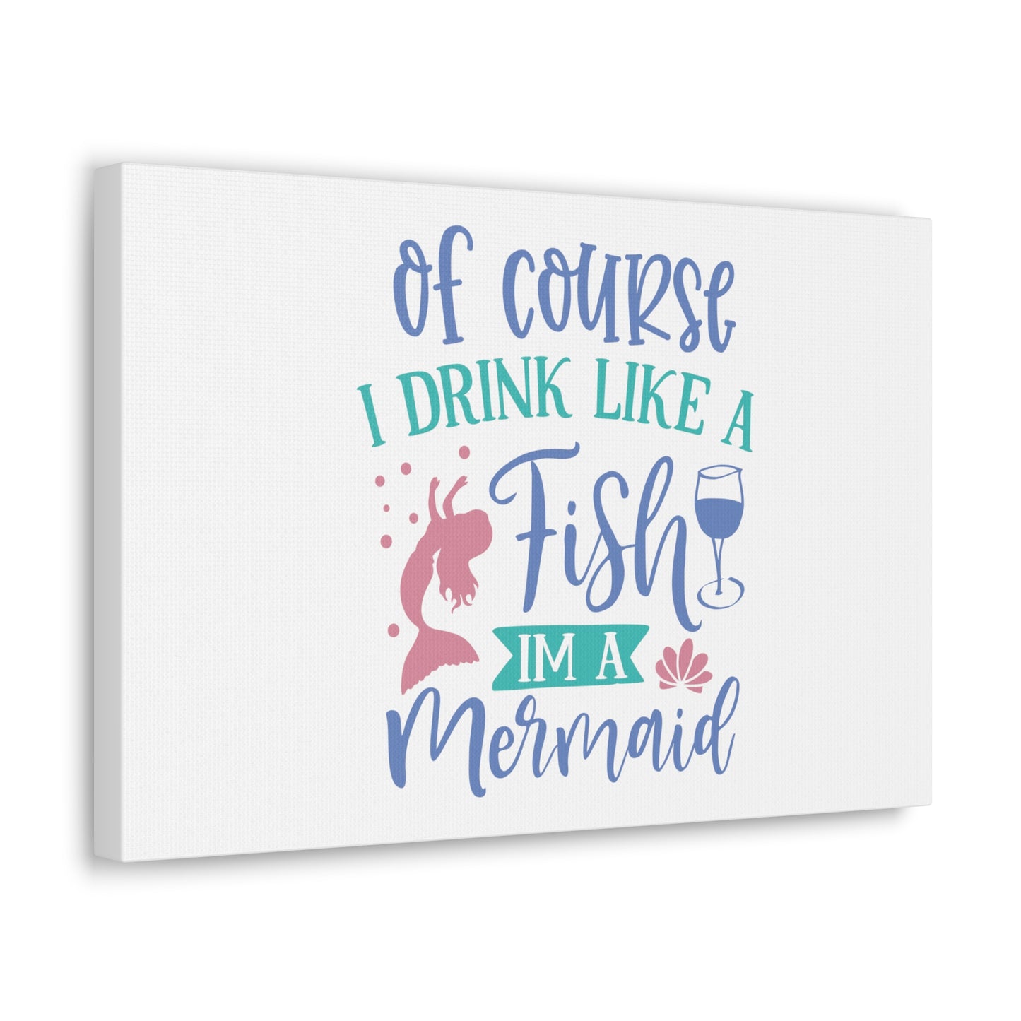 I Drink Like A Fish, I'm A Mermaid, Mermaid Wall Art, Coastal Mermaid Decor, Beach House Mermaid Signs, Nautical Mermaid Decor, Mermaid Nursery Wall Decor - SaviTraviDesigns