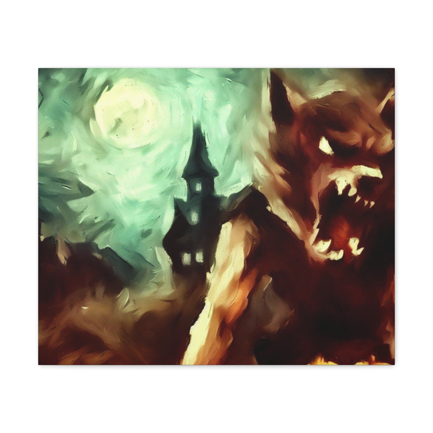 Halloween art, Werewolf canvas prints, Scary Halloween decor, Halloween home decor, Halloween wall, Gothic wall decor, Canvas Gallery Wraps - SaviTraviDesigns