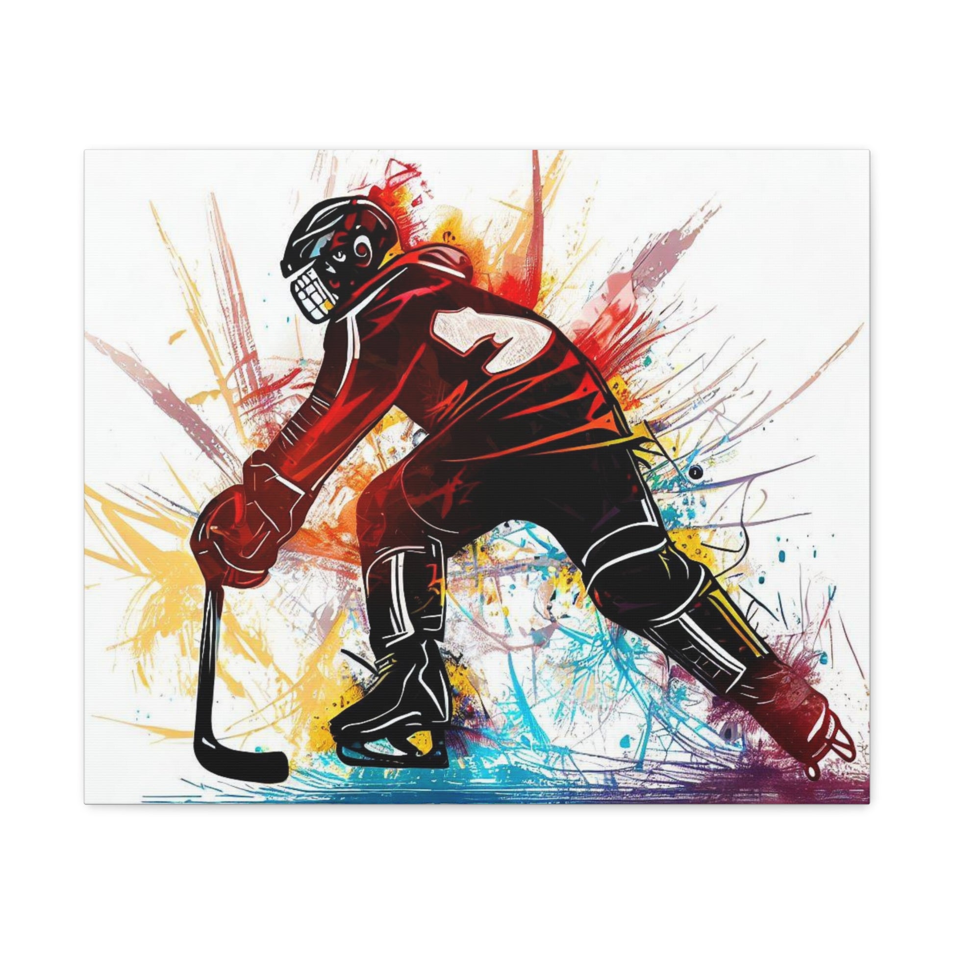 Graffiti Hockey Player, Graffiti art prints, Street art canvas, Urban art decor, Graffiti-style wall art, Graffiti canvas prints, Street art posters - SaviTraviDesigns