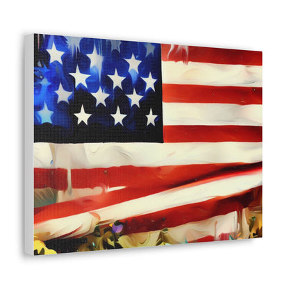 American Flag wall art, Flag wall art, Canvas Gallery Wraps - SaviTraviDesigns