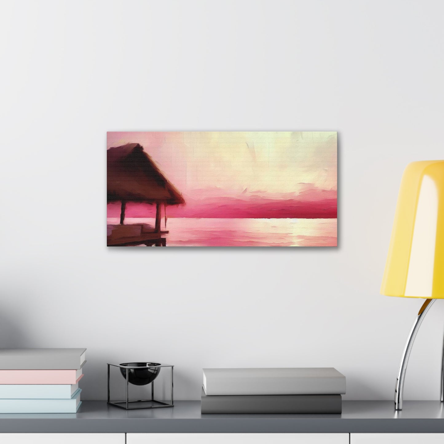 Sunset Beach Pastel Watercolor Print