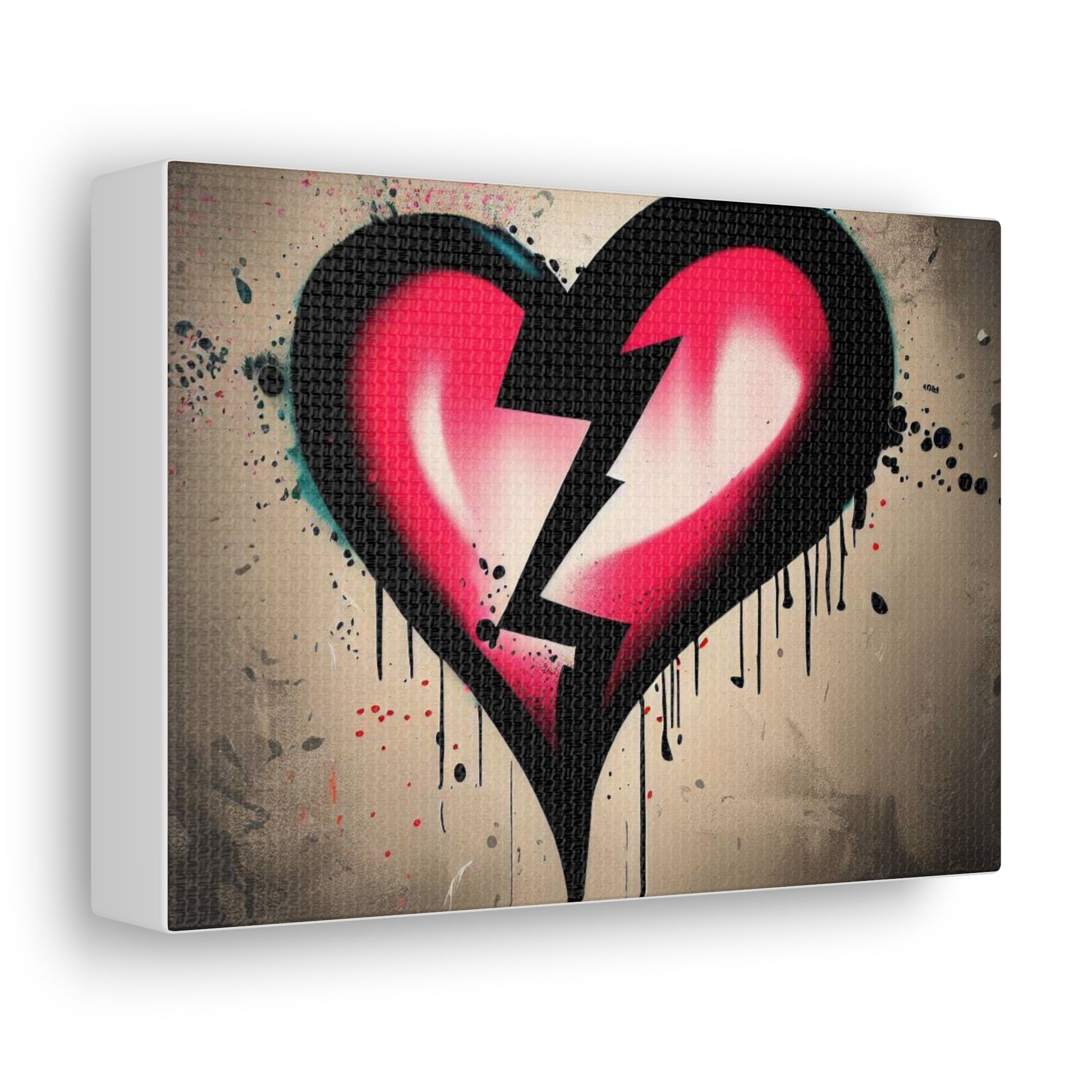 Broken Heart, Graffiti art prints, Street art canvas, Urban art decor, Graffiti-style wall art, Graffiti canvas prints, Street art posters - SaviTraviDesigns