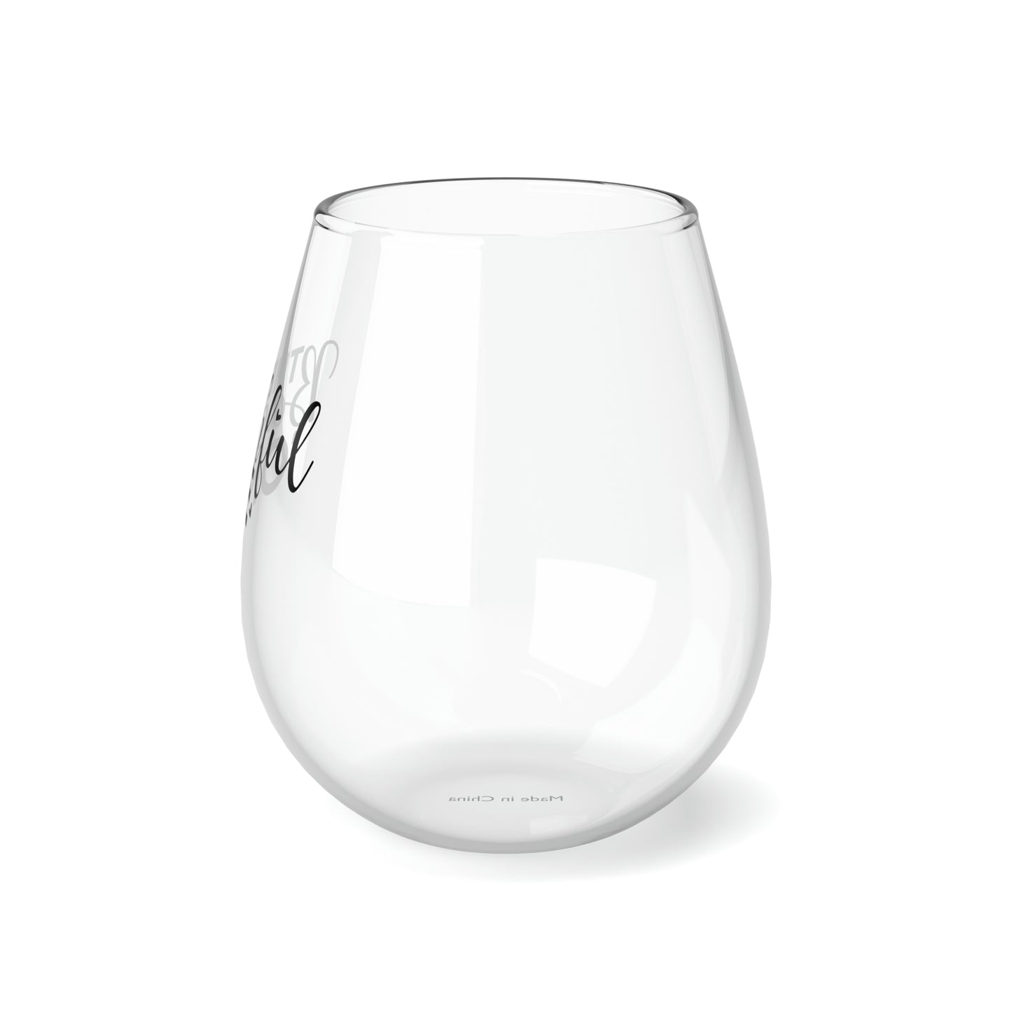 The Bashful One, Wedding Wine Glass, Best Friend Wine Glass, Wine Lover Stemless, Wine Glass Gift Idea, Stemless Wine Glass, 11.75 oz - SaviTraviDesigns