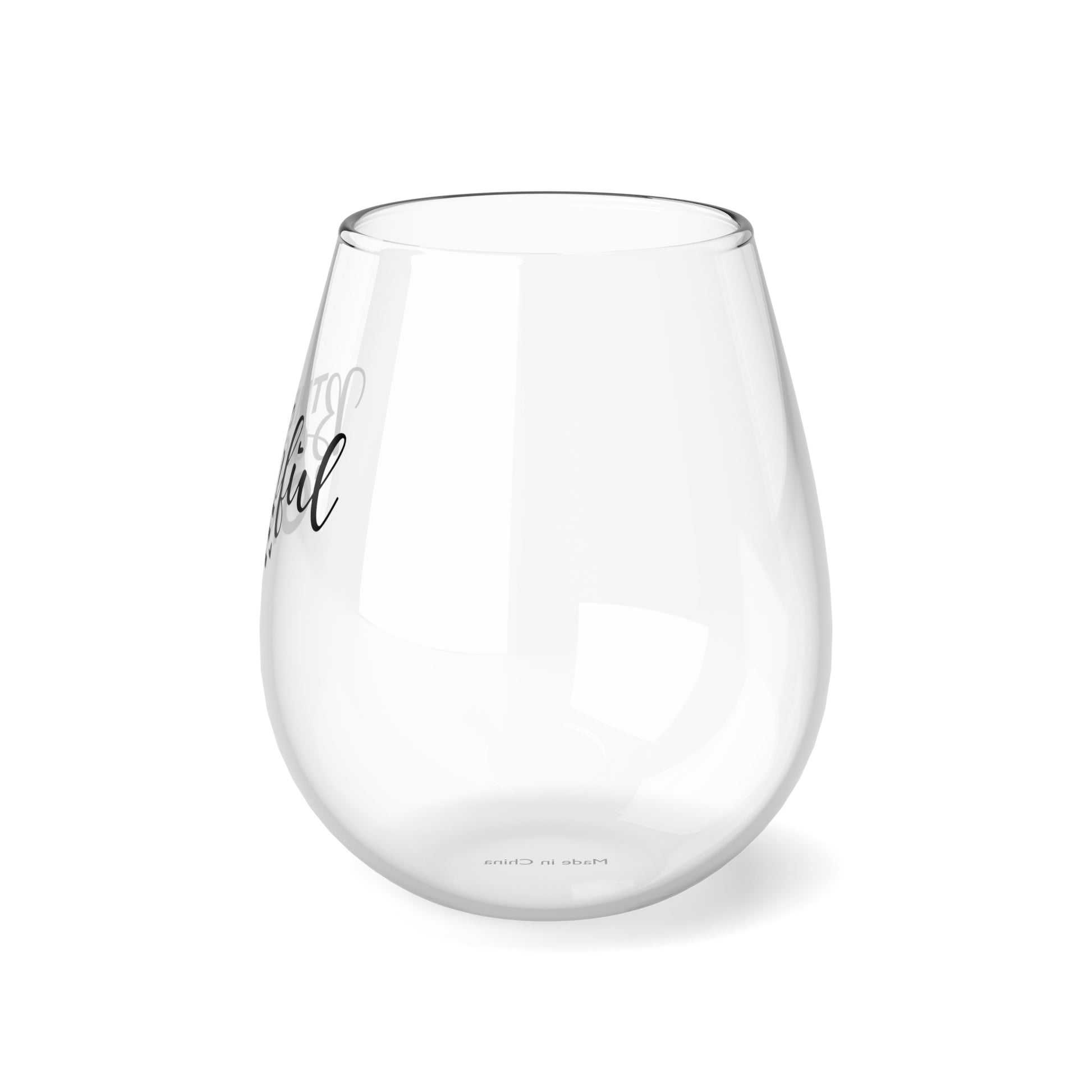 The Bashful One, Wedding Wine Glass, Best Friend Wine Glass, Wine Lover Stemless, Wine Glass Gift Idea, Stemless Wine Glass, 11.75 oz - SaviTraviDesigns