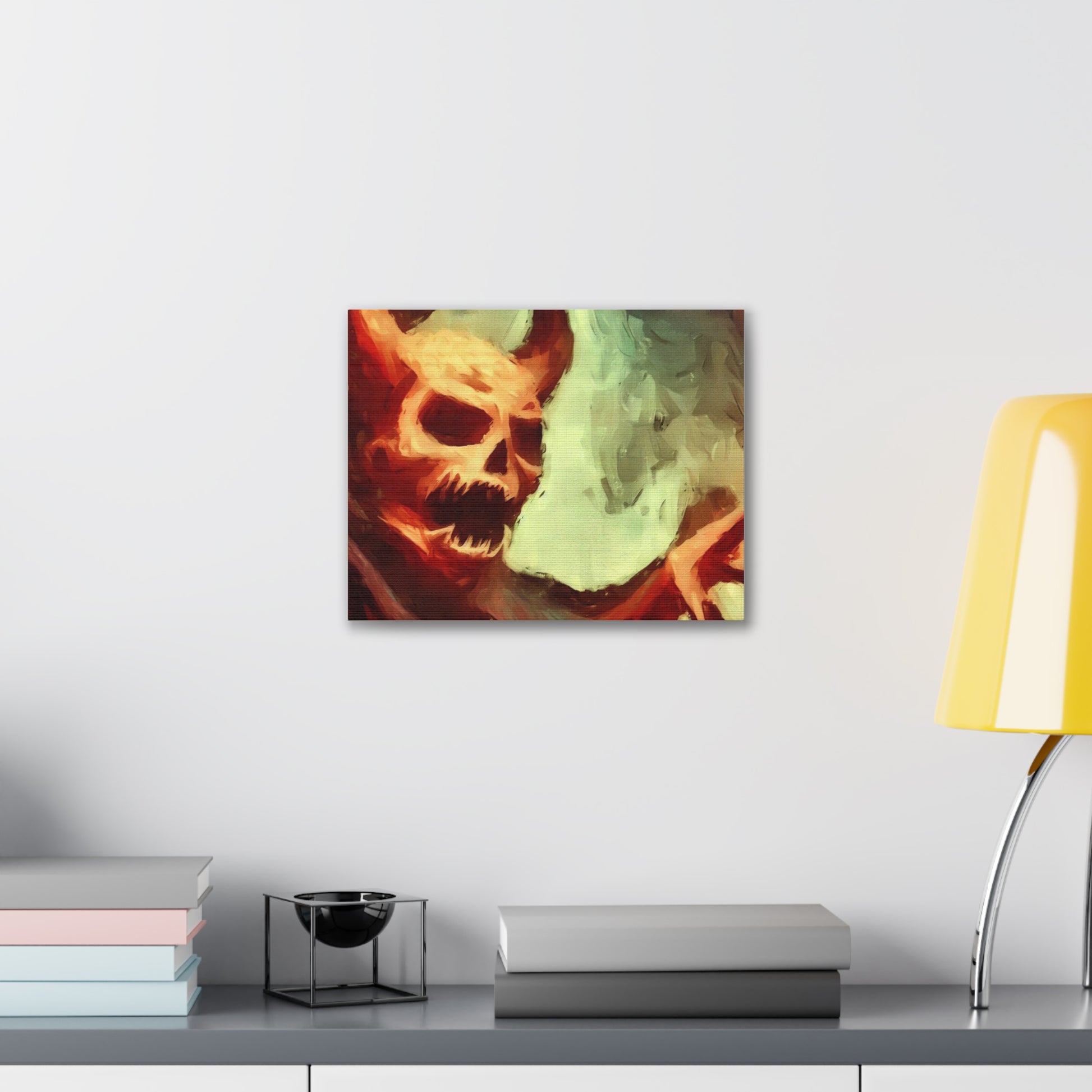 Halloween art, Demon canvas prints, Scary Halloween decor, Halloween home decor, Halloween wall, Gothic wall decor, Canvas Gallery Wraps - SaviTraviDesigns