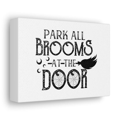 Park All Brooms at the Door, Halloween Sign, Holiday Sign, Spooky Sign, Halloween Decor