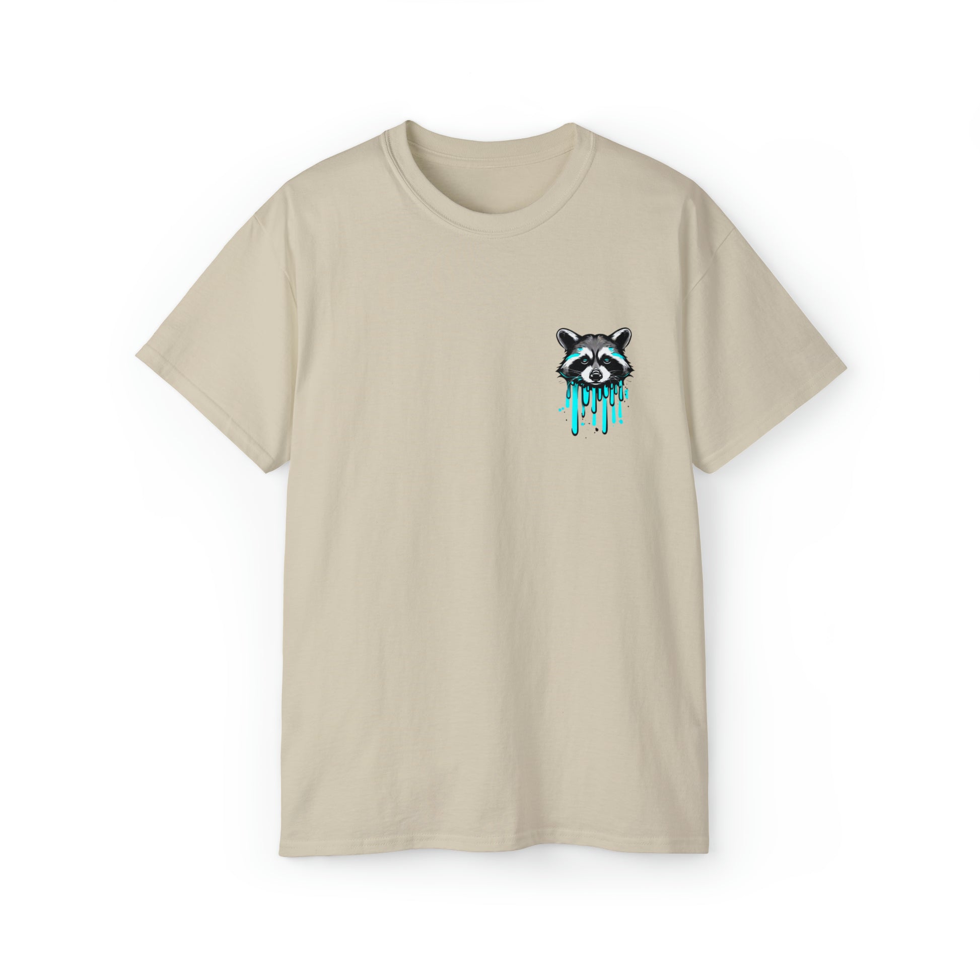 Raccoon Shirt, Graffiti Print Shirt, Unisex Ultra Cotton Tee, Blue Raccoon - SaviTraviDesigns