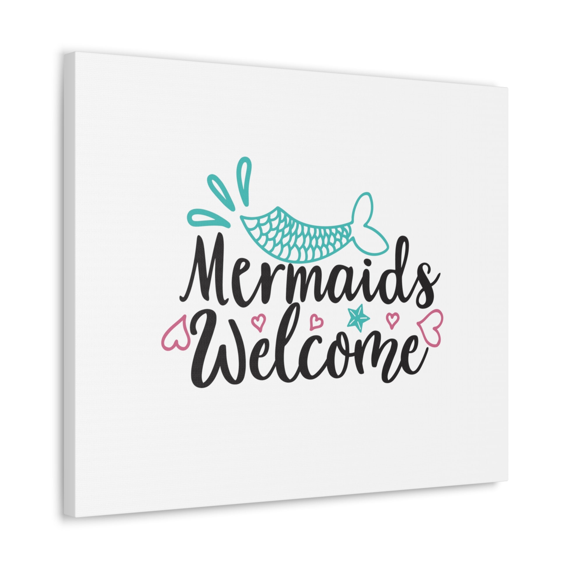 Mermaids Welcome, Mermaid Wall Art, Coastal Mermaid Decor, Beach House Mermaid Signs, Nautical Mermaid Decor, Mermaid Nursery Wall Decor - SaviTraviDesigns