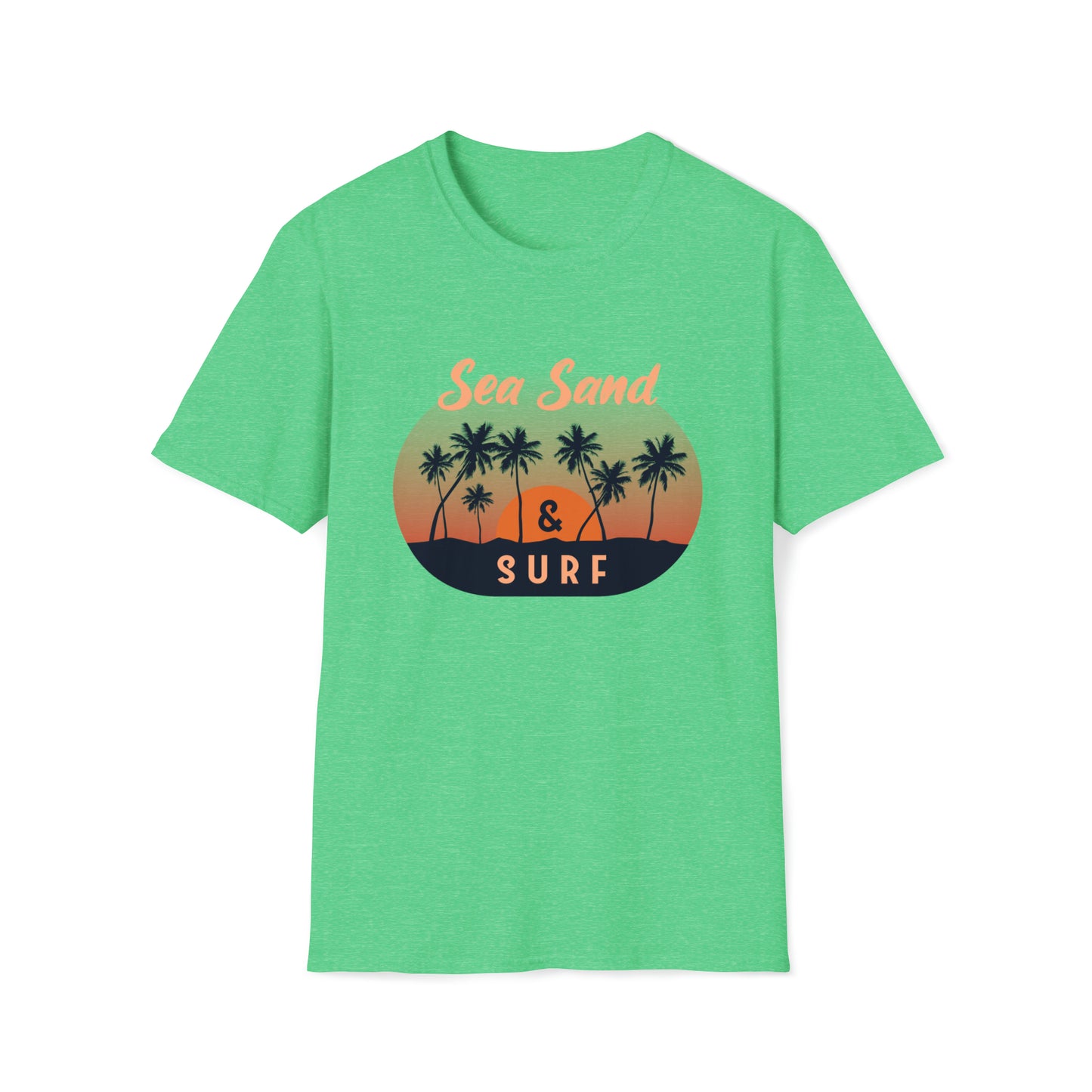 Sea Sand and Surf |Beach Lifestyle Shirts | Summer Vibe Apparel Heather Irish Green