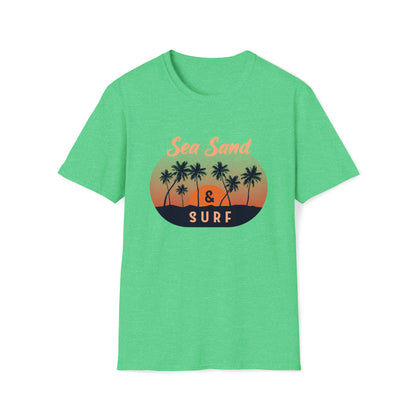 Sea Sand and Surf |Beach Lifestyle Shirts | Summer Vibe Apparel Heather Irish Green