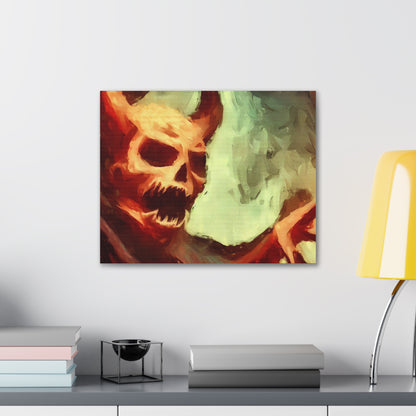 Halloween art, Demon canvas prints, Scary Halloween decor, Halloween home decor, Halloween wall, Gothic wall decor, Canvas Gallery Wraps - SaviTraviDesigns