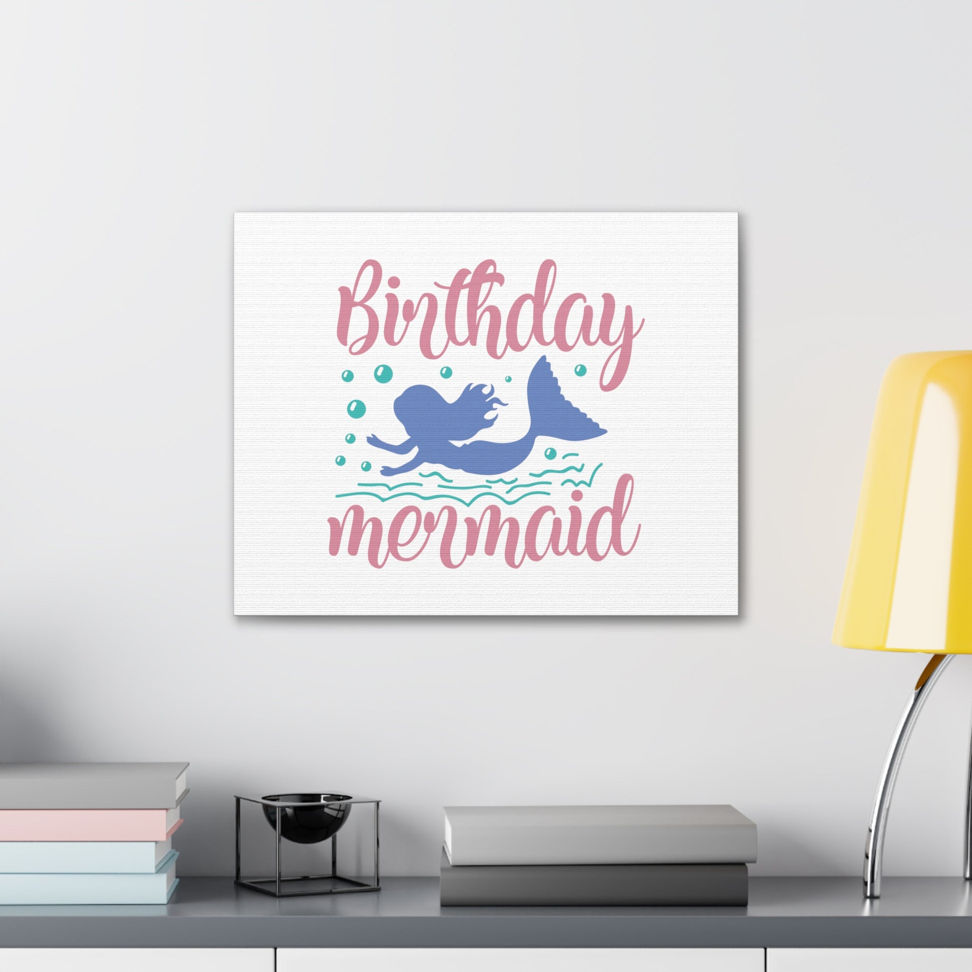 Birthday Mermaid, Mermaid Wall Art, Coastal Mermaid Decor, Beach House Mermaid Signs, Nautical Mermaid Decor, Mermaid Nursery Wall Decor - SaviTraviDesigns