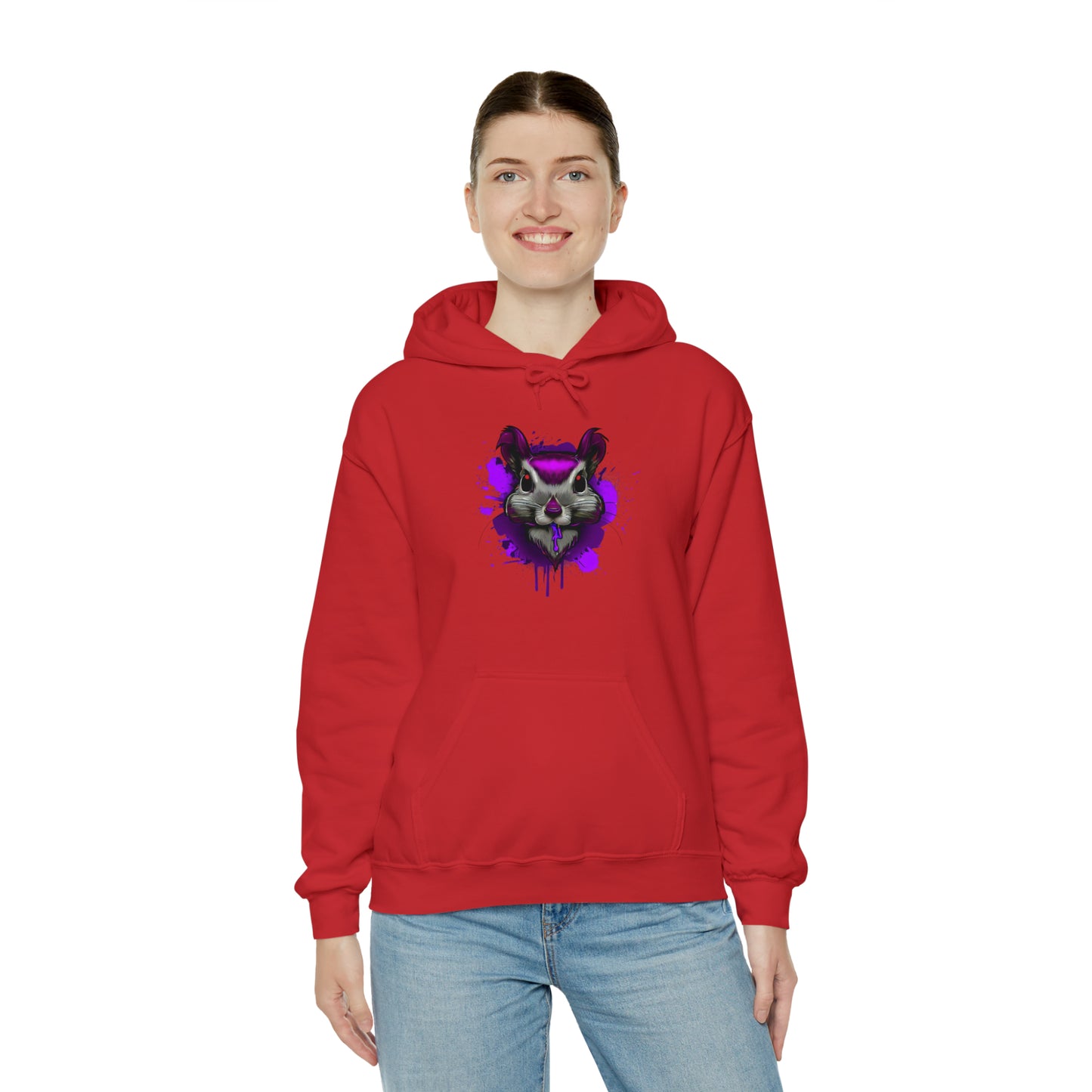 Graffiti hoodie, Graffiti Sweatshirt, Squirrel sweatshirt, Urban Art Hooded Sweatshirt, purple - SaviTraviDesigns