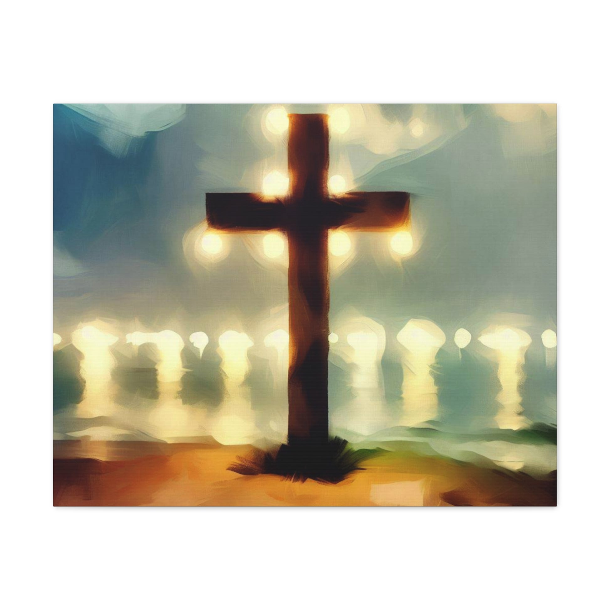 Christian wall art, Cross wall art, Beach art, Canvas Gallery Wrap - SaviTraviDesigns