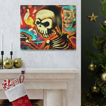 Halloween art, Skeleton canvas prints, Scary Halloween decor, Halloween home decor, Halloween wall, Gothic wall decor, Canvas Gallery Wraps - SaviTraviDesigns