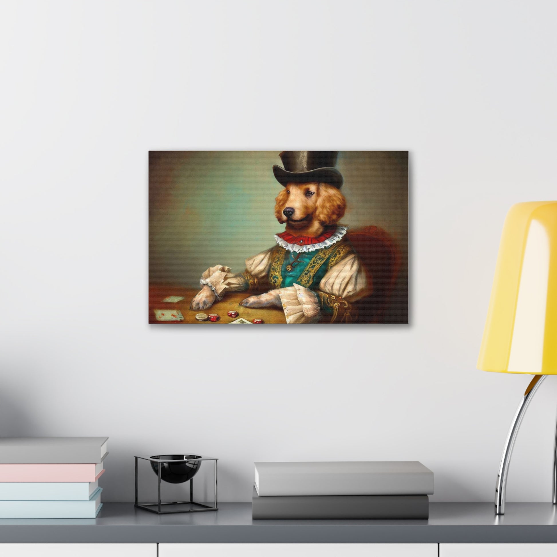 Fancy Dog, Canvas Dog Art, Dog Wall Art, Canine Canvas Art, Canvas Gallery Wraps