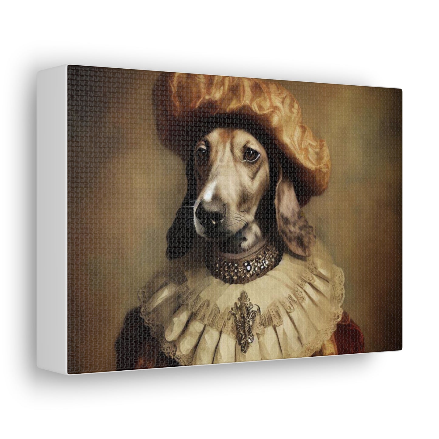 Fancy Dog, Canvas Dog Art, Dog Wall Art, Canine Canvas Art, Canvas Gallery Wraps