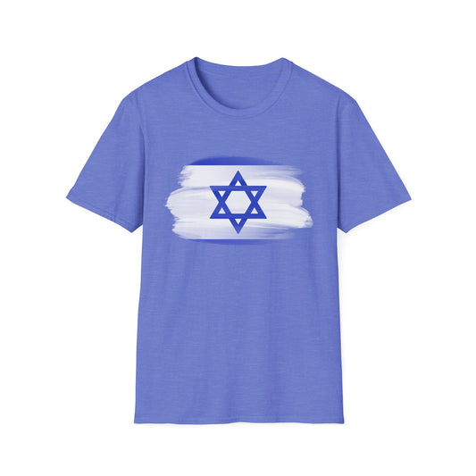 Israel Flag Graphic Tee Shirt Heather Royal