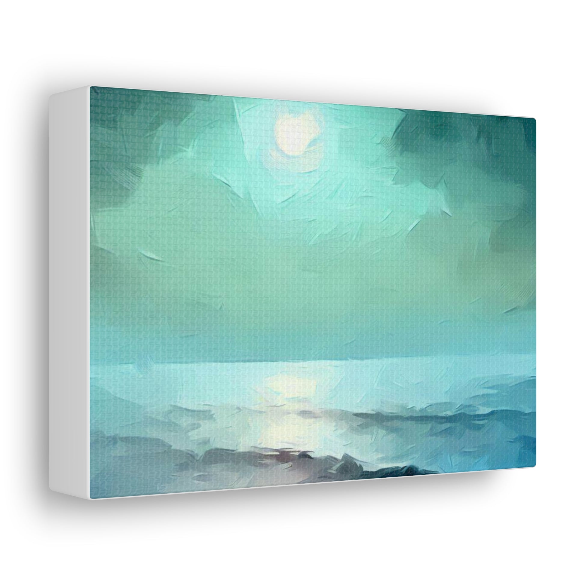 Moon wall art, Ocean wall art, ocean art, Canvas Gallery Wraps