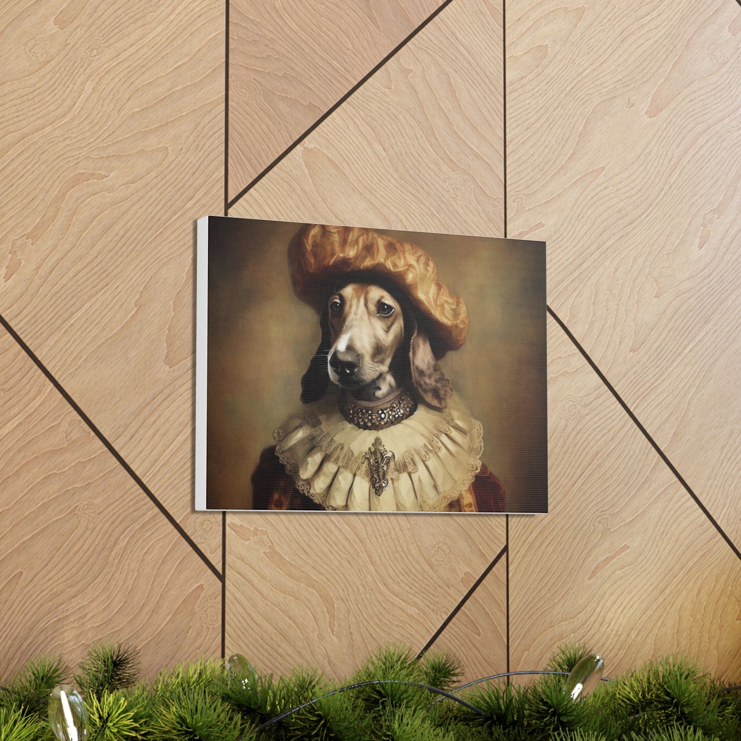 Fancy Dog, Canvas Dog Art, Dog Wall Art, Canine Canvas Art, Canvas Gallery Wraps