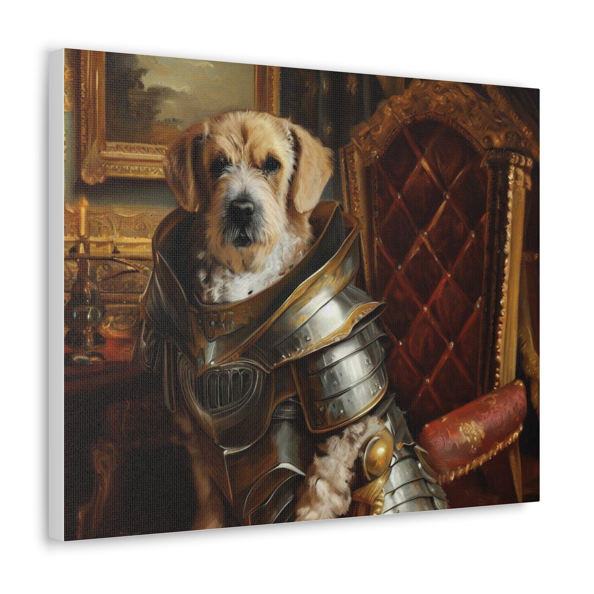 Fancy Dog, Canvas Dog Art, Dog Wall Art, Canine Canvas Art, Canvas Gallery Wraps