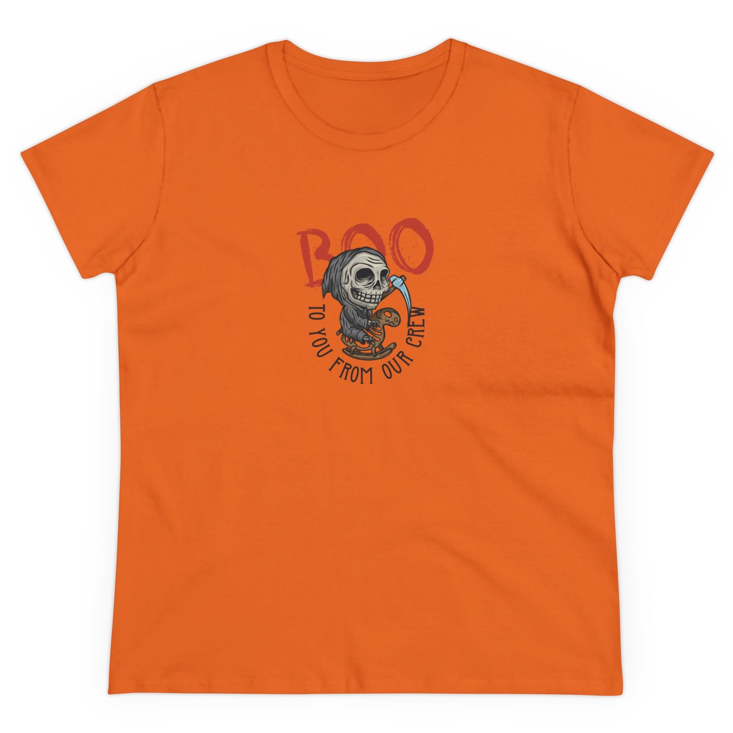 Boo To You and Our Crew, Halloween Graphic Shirts, Spooky Halloween Shirts, Scary Halloween Shirt Designs, Cute Halloween Graphic Tees, Funny Halloween Shirt Ideas Orange