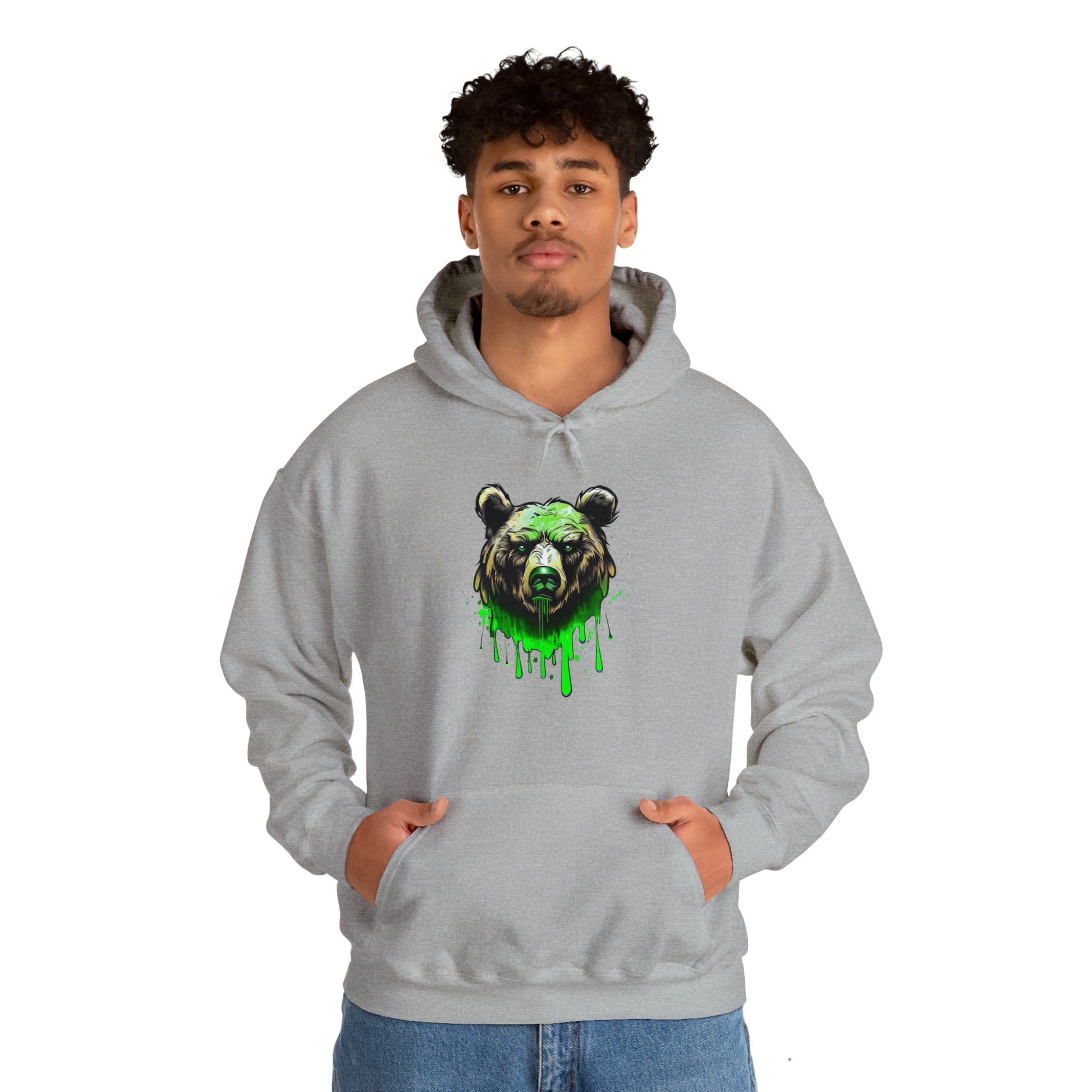 Bear Hoodie, Graffiti Graphic Shirt, Street Art, Urban Art, Unisex Hooded Sweatshirt