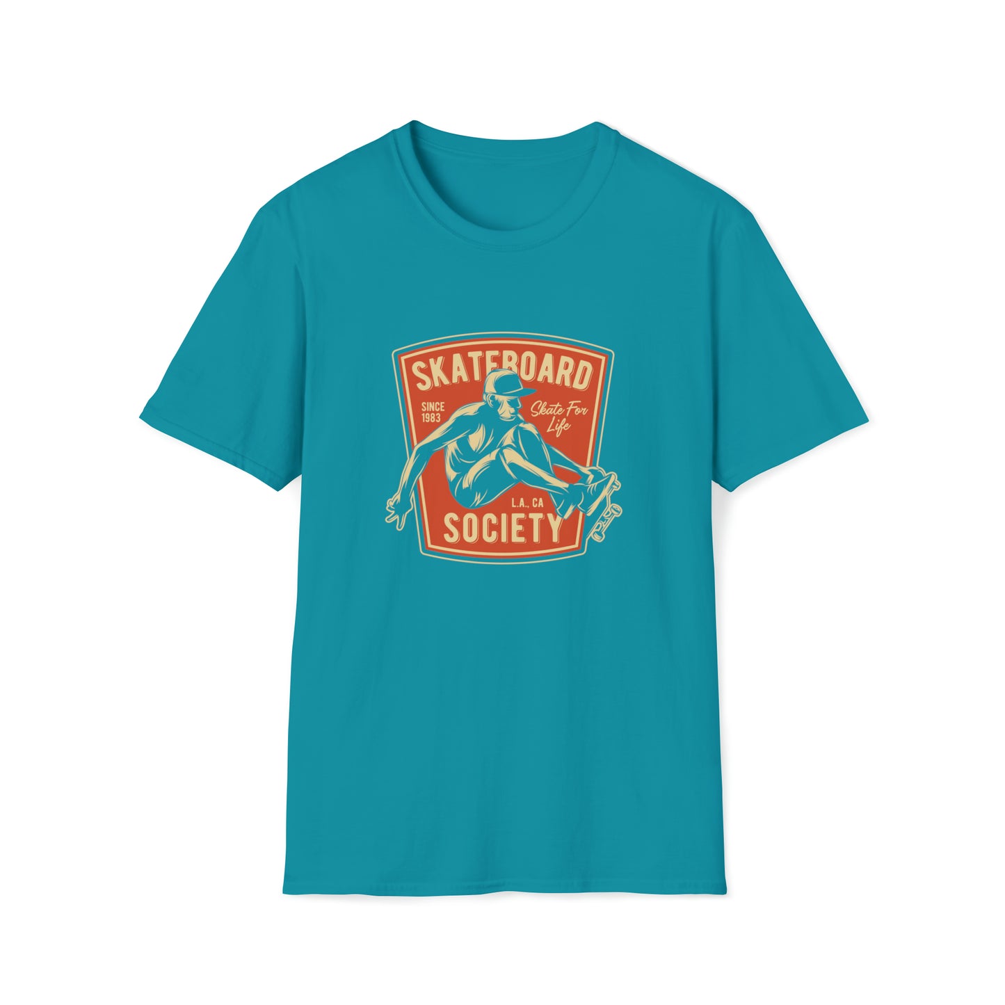 Skateboard Society |Beach Lifestyle Shirts | Summer Vibe Apparel Tropical Blue