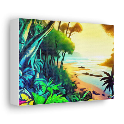 Jungle Riverbed, Jungle Sunset, Graffiti art prints, Street art canvas, Urban art decor, Graffiti-style wall art, Graffiti canvas prints, Street art posters - SaviTraviDesigns