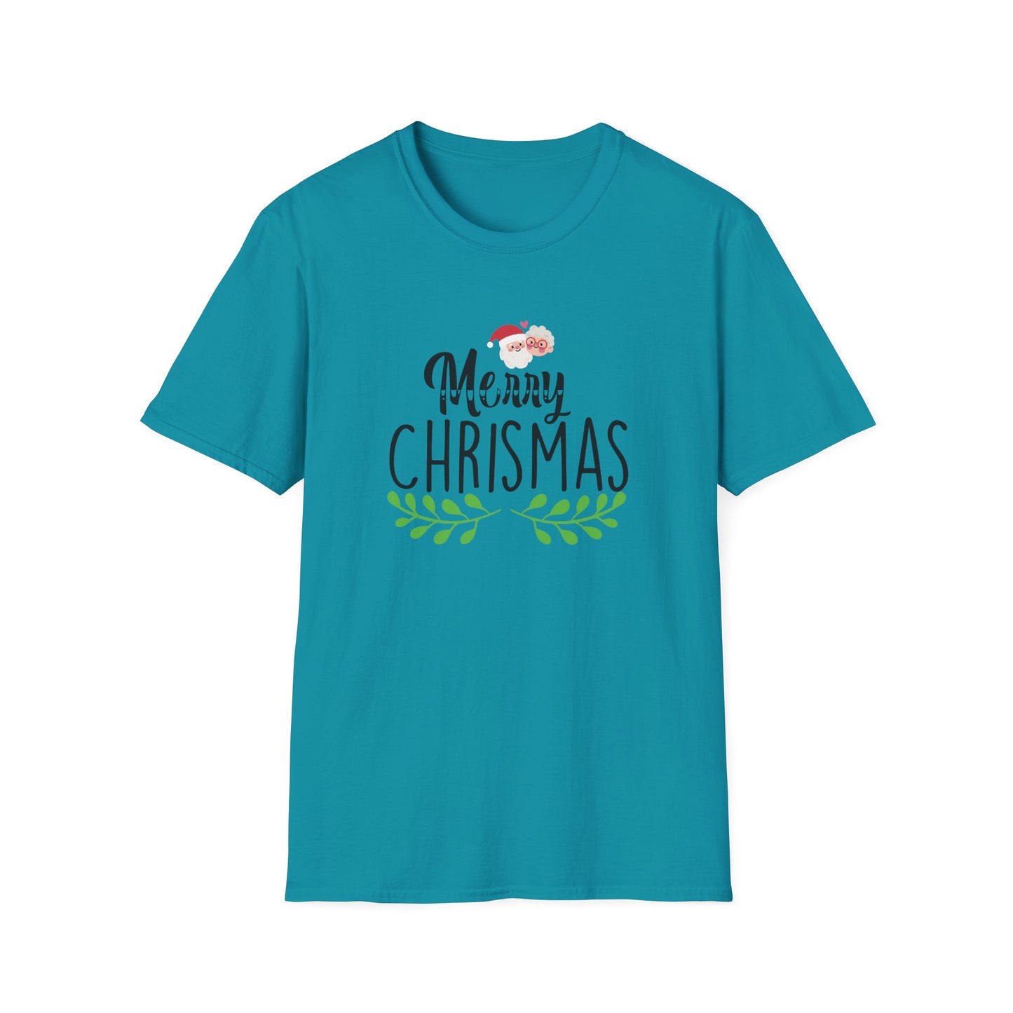 Merry Christmas Simple Graphic Shirt Tropical Blue