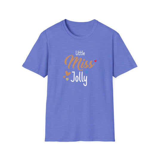 Little Miss Jolly Holiday Graphic Tee Heather Royal