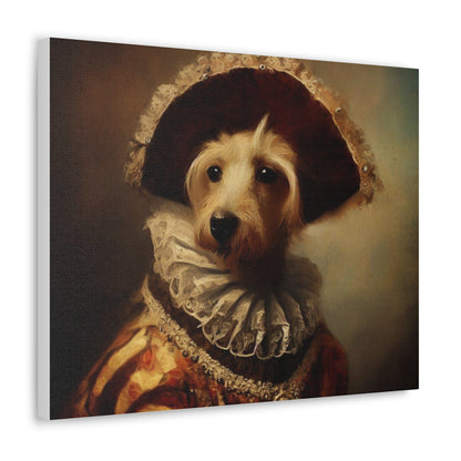 Fancy Dog, Canvas Dog Art, Dog Wall Art, Canine Canvas Art,Canvas Gallery Wraps, Pet Art, King Dog - SaviTraviDesigns